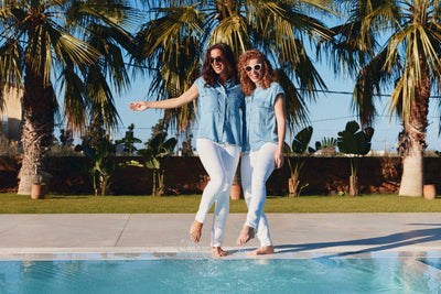 Witte high waist jeans