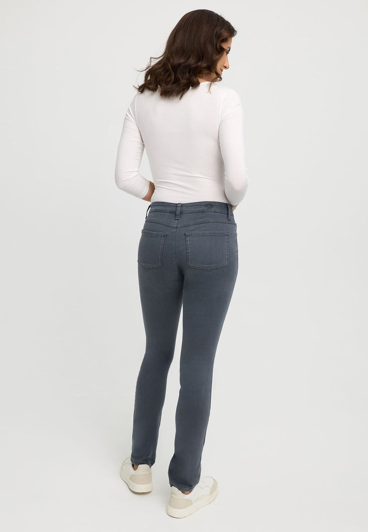 dames jeans stretch grijs