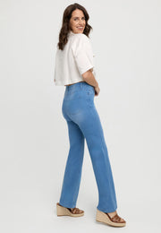 high waist flare broek