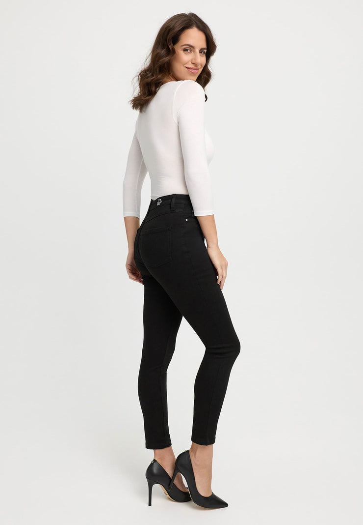 HIGH WAIST SKINNY WH72/WH82 222 FOREVER BLACK ZIJKANT