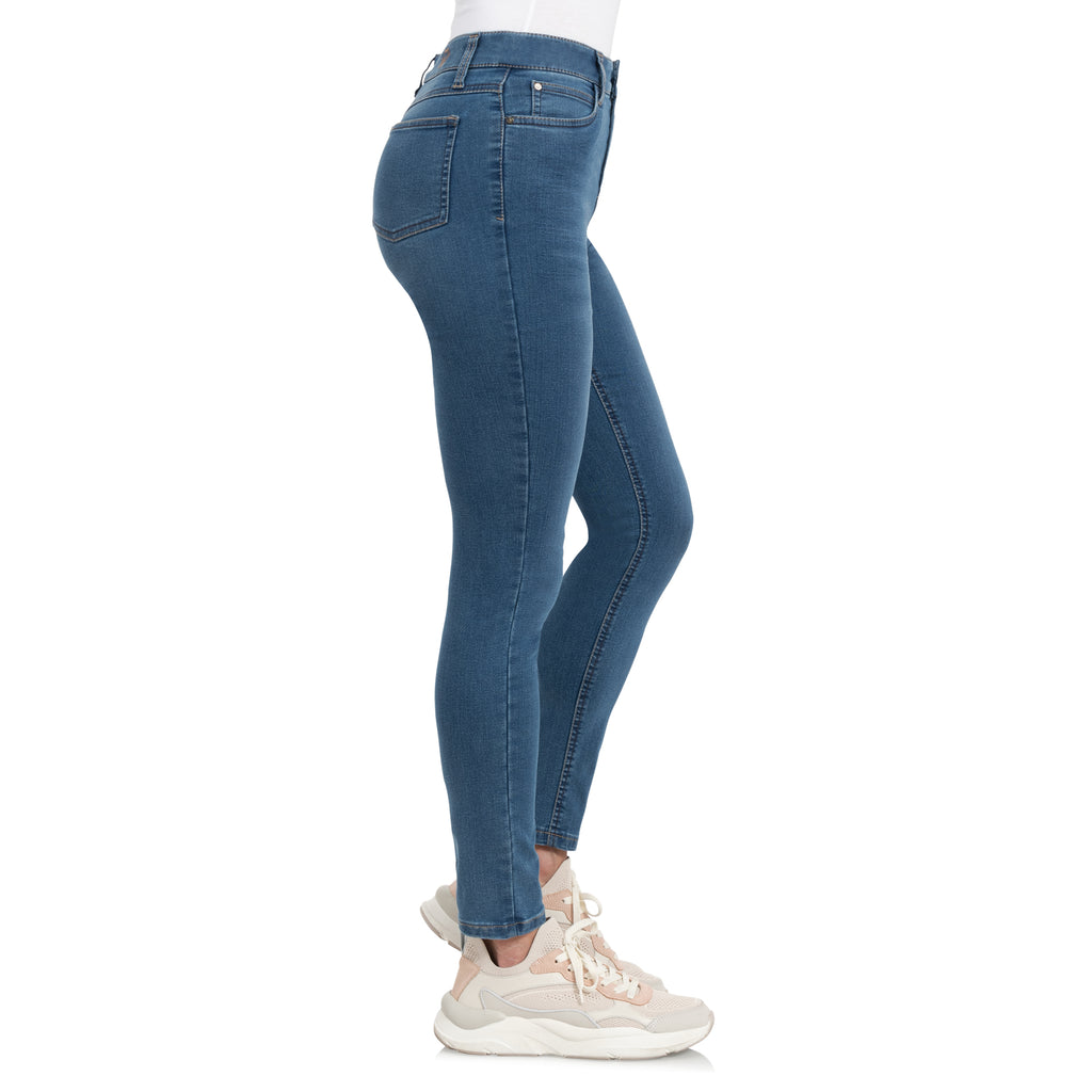 High waisted online blue skinny jeans